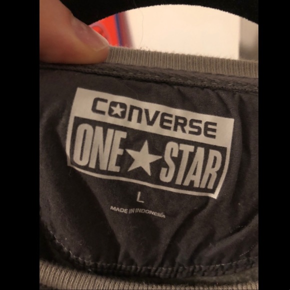 Converse gray crew neck sweatshirt large - Picture 2 of 2